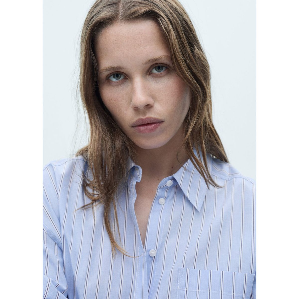 MANGO - Camisa Manga Larga Casual Mujer Mango