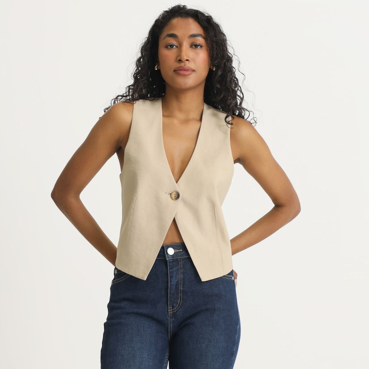 BASEMENT - Chaleco Casual Mujer Basement