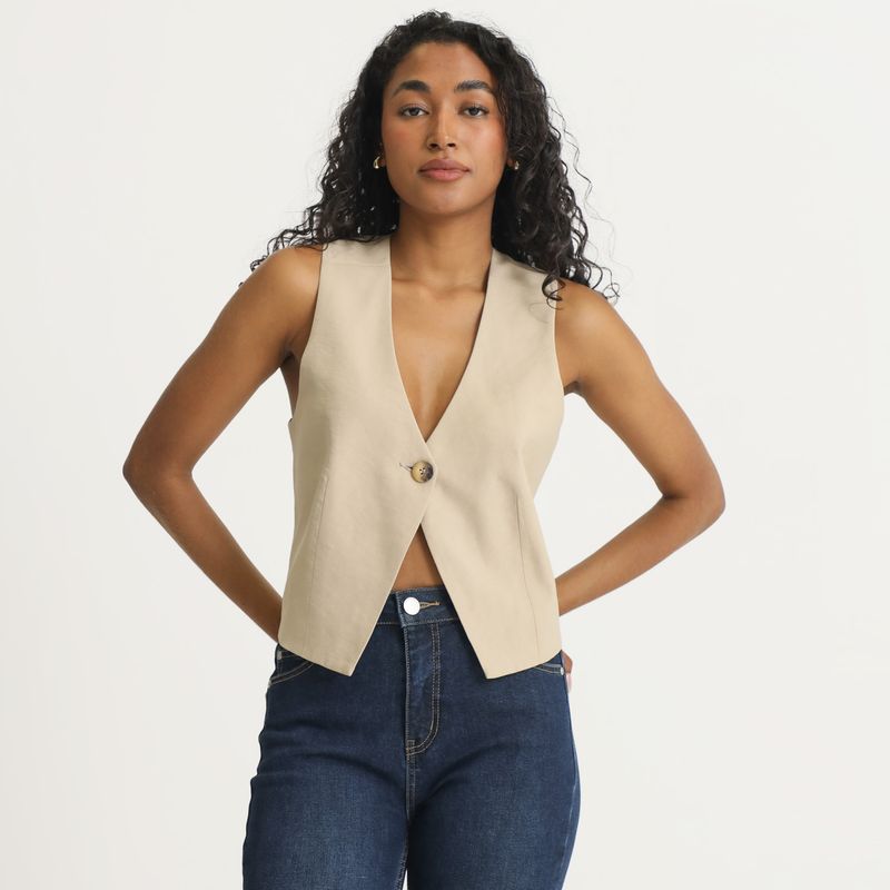 BASEMENT - Chaleco Casual Mujer Basement