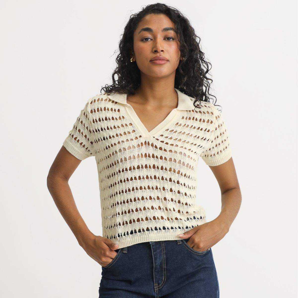 BASEMENT - Top Manga Corta Mujer Basement