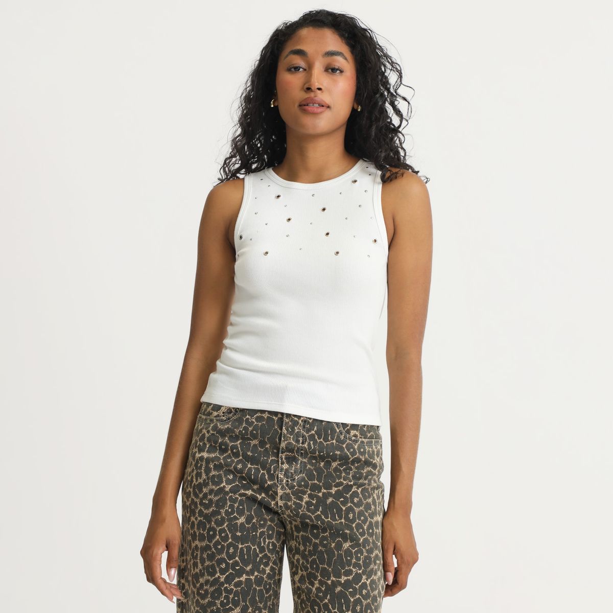 BASEMENT - Polo Sin Mangas Algodón Mujer Basement