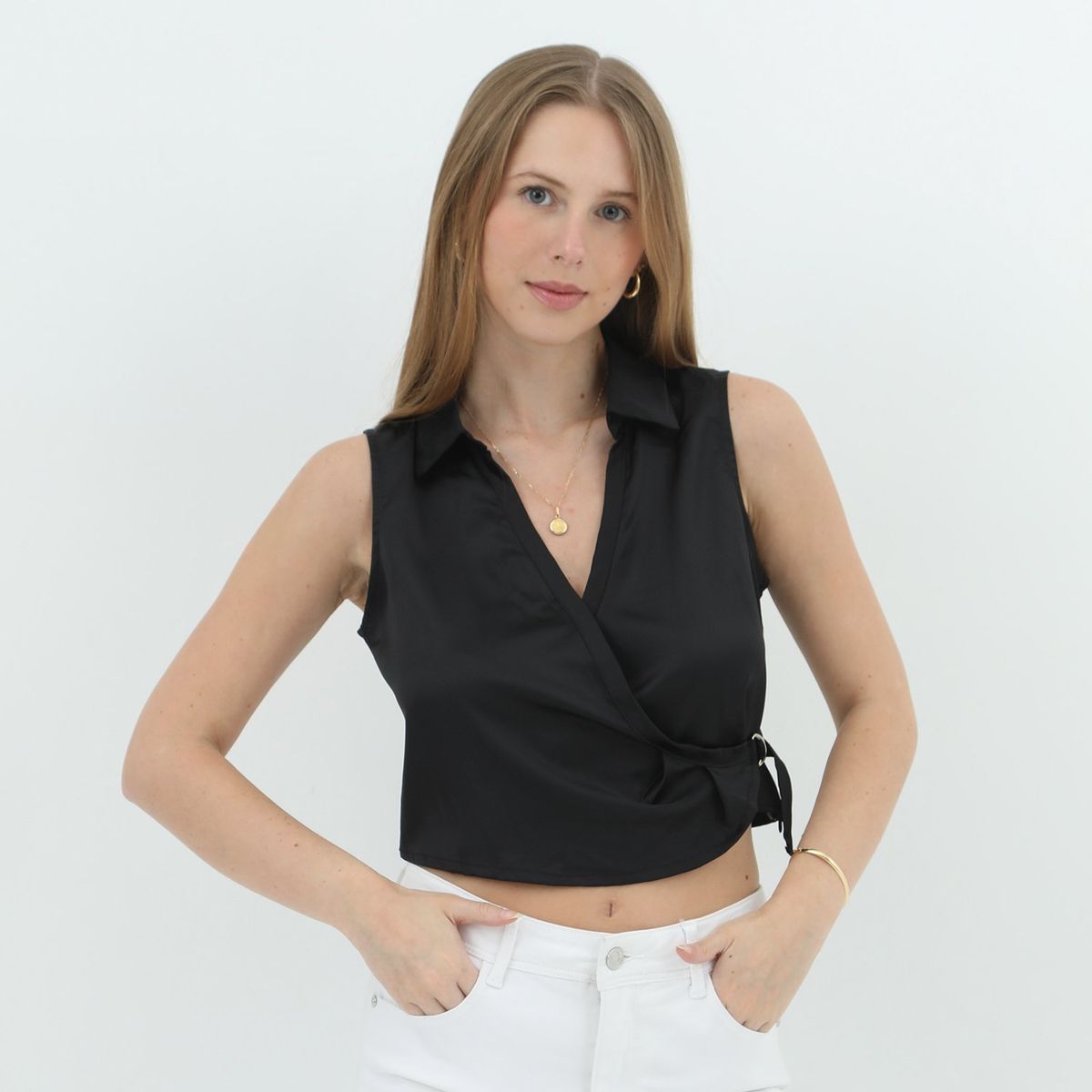 SYBILLA - Blusa Sin Mangas Mujer Sybilla