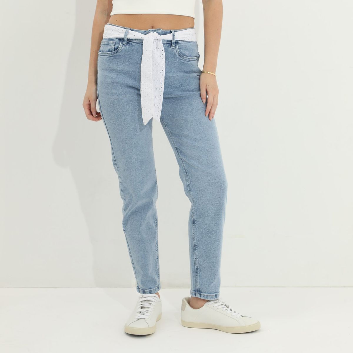 SYBILLA - Jean Mom Tiro Alto Mujer Sybilla