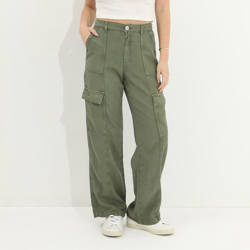 SYBILLA - Pantalón Cargo Algodón Mujer Sybilla