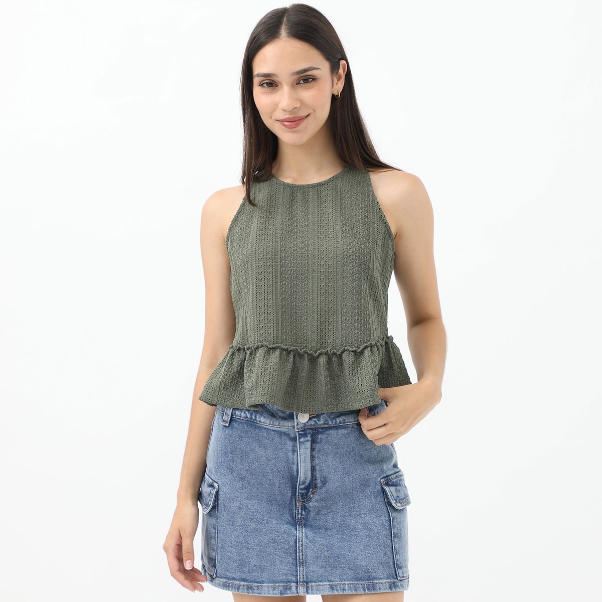 SYBILLA - Top Casual Sin Mangas Mujer Sybilla