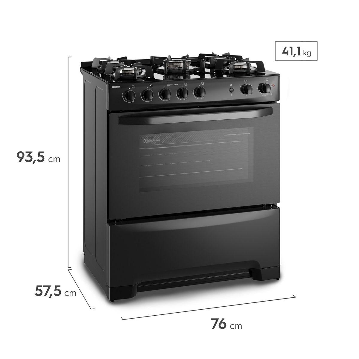ELECTROLUX - Cocina Gas 5q Triple Llama Fe5gpr