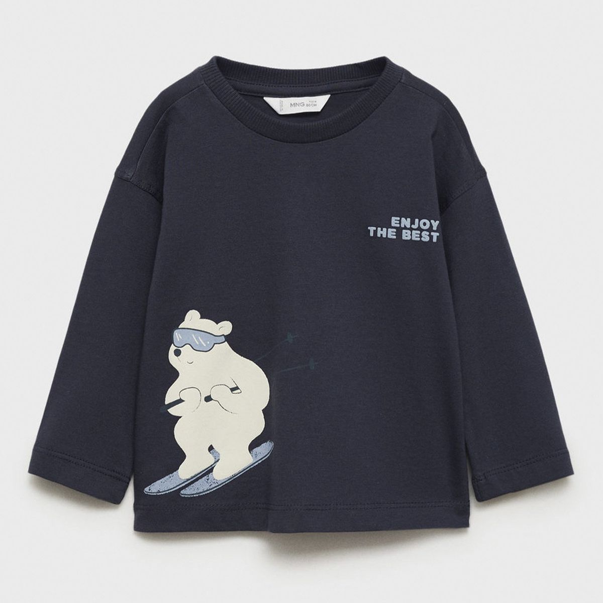 MANGO KIDS - Polo Niño Manga Larga Algodón Mango Kids