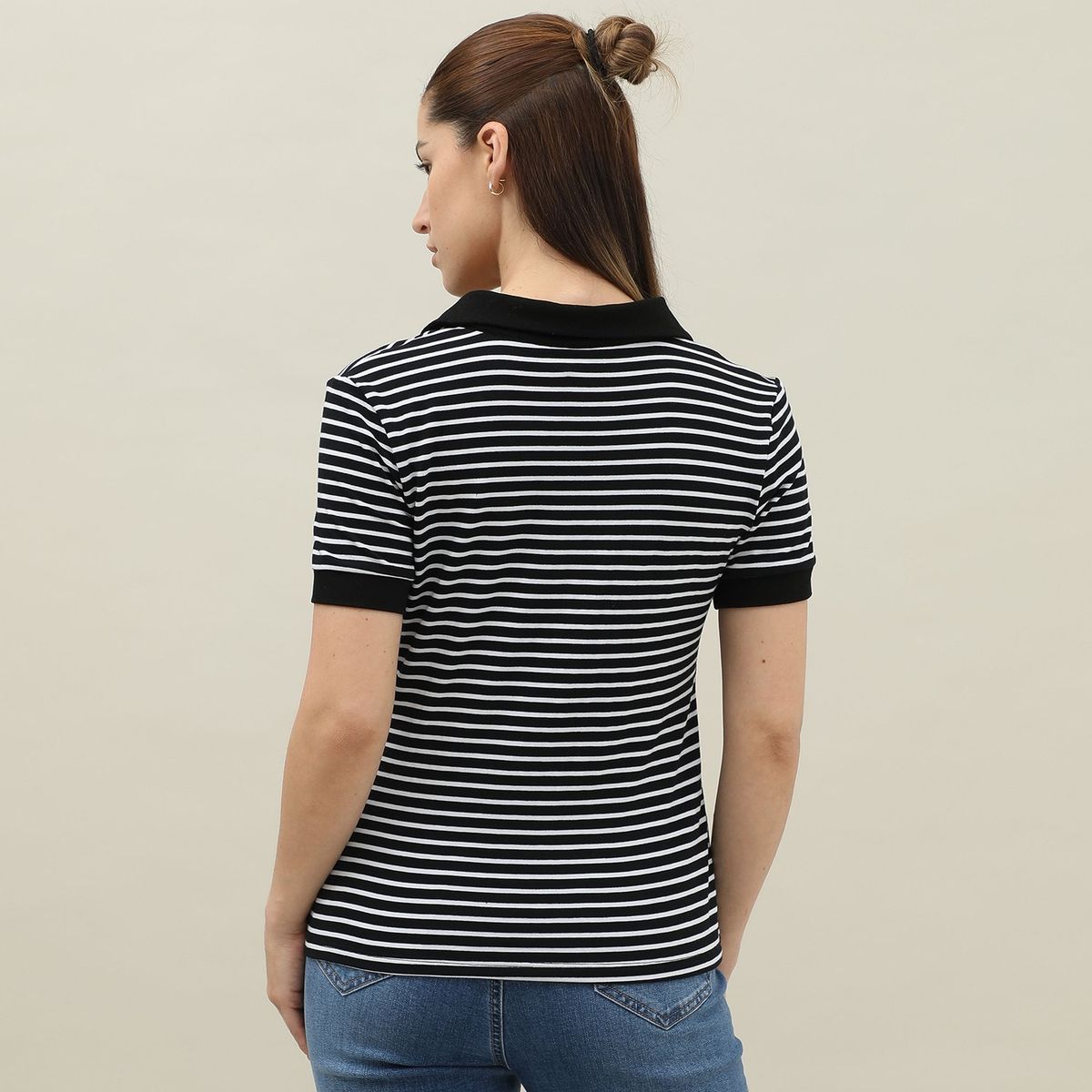 ELLE - Polo Manga Corta Casual Mujer Elle