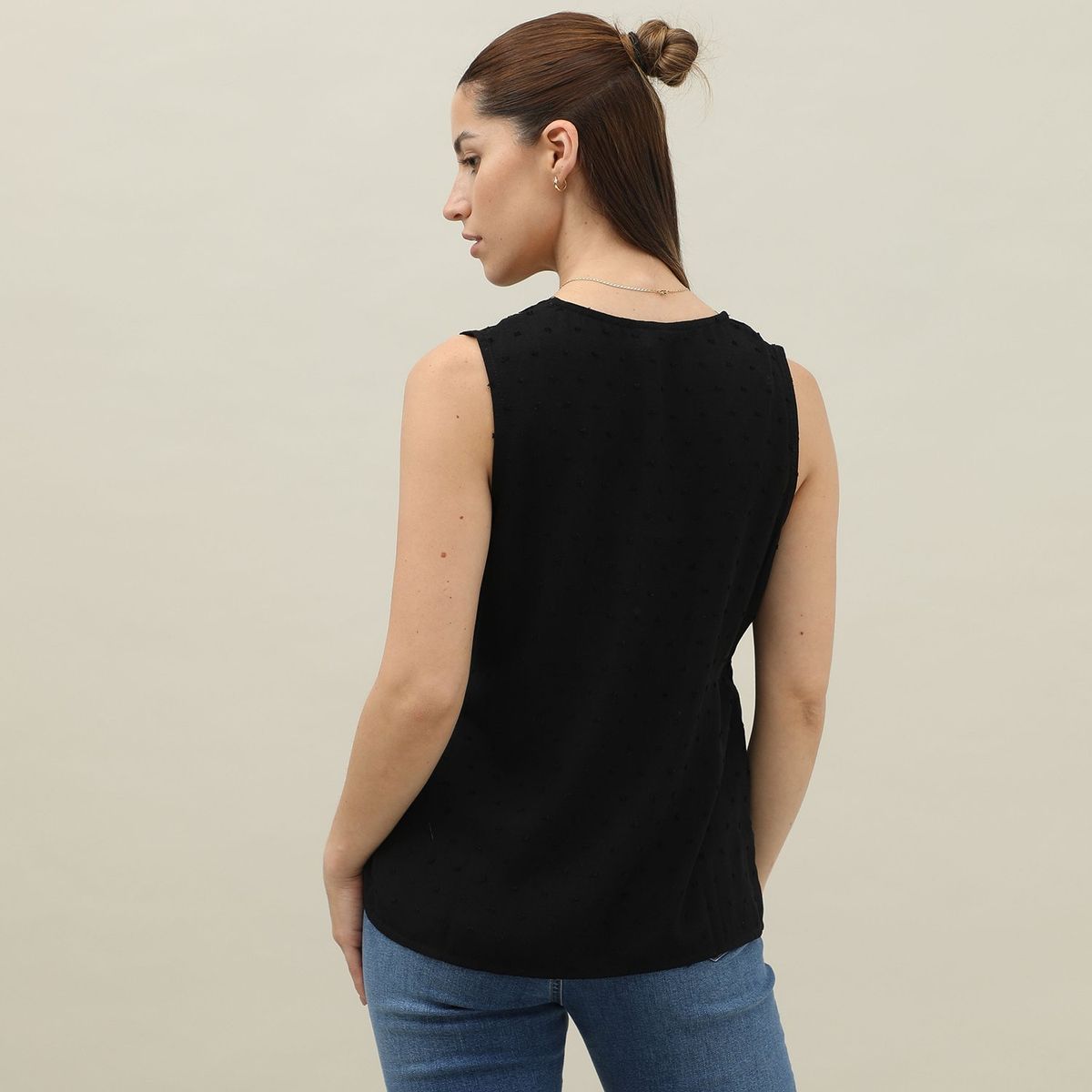 ELLE - Blusa Sin Mangas Casual Mujer Elle