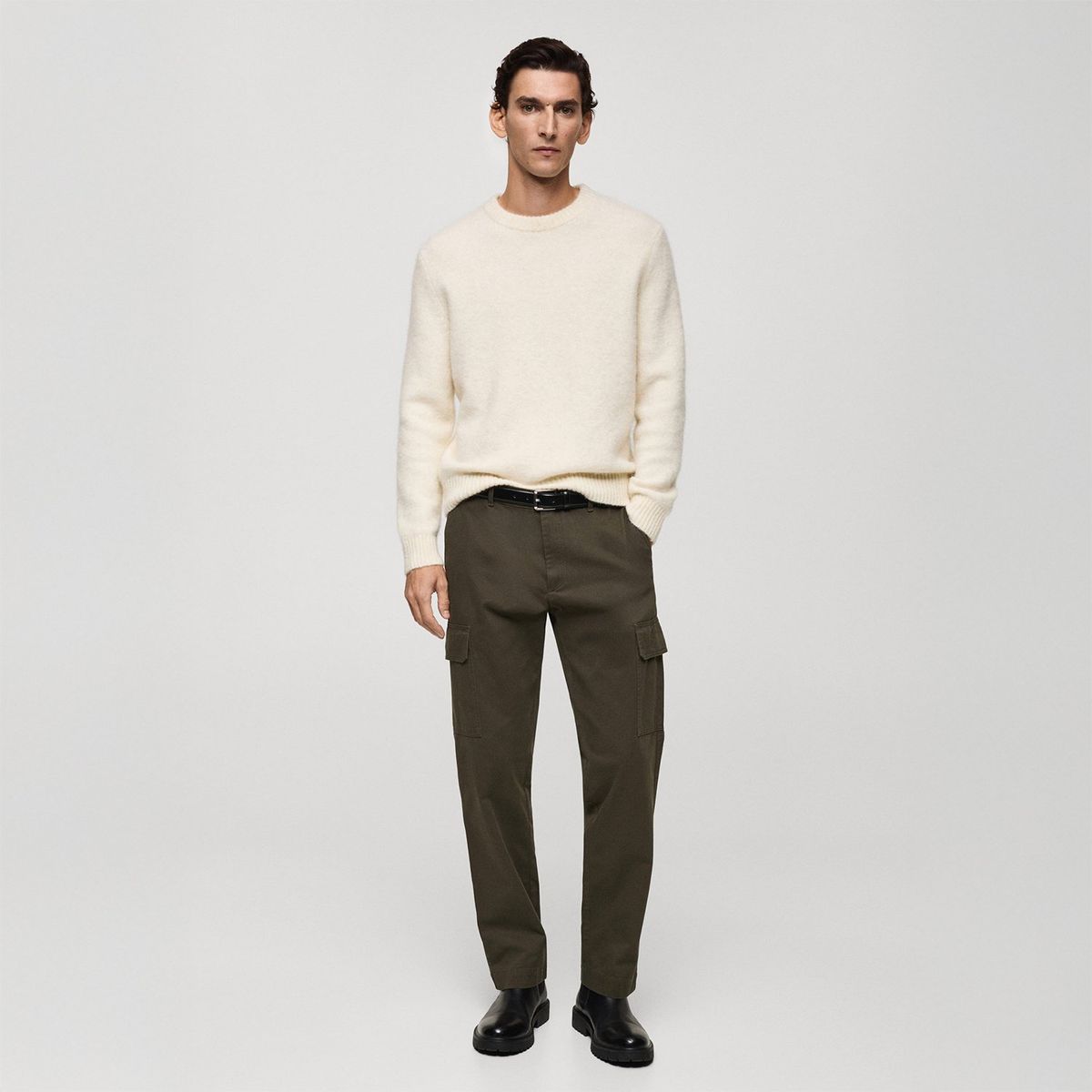MANGO - Pantalón Cargo 100% Algodón Hombre Mango 