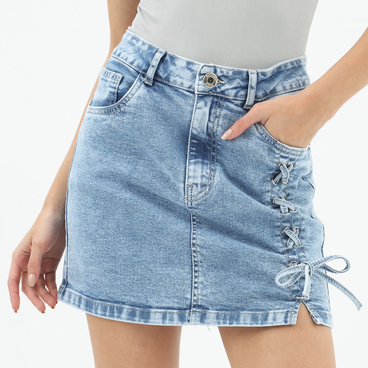 MOSSIMO - Falda Corta Algodón Mujer Mossimo