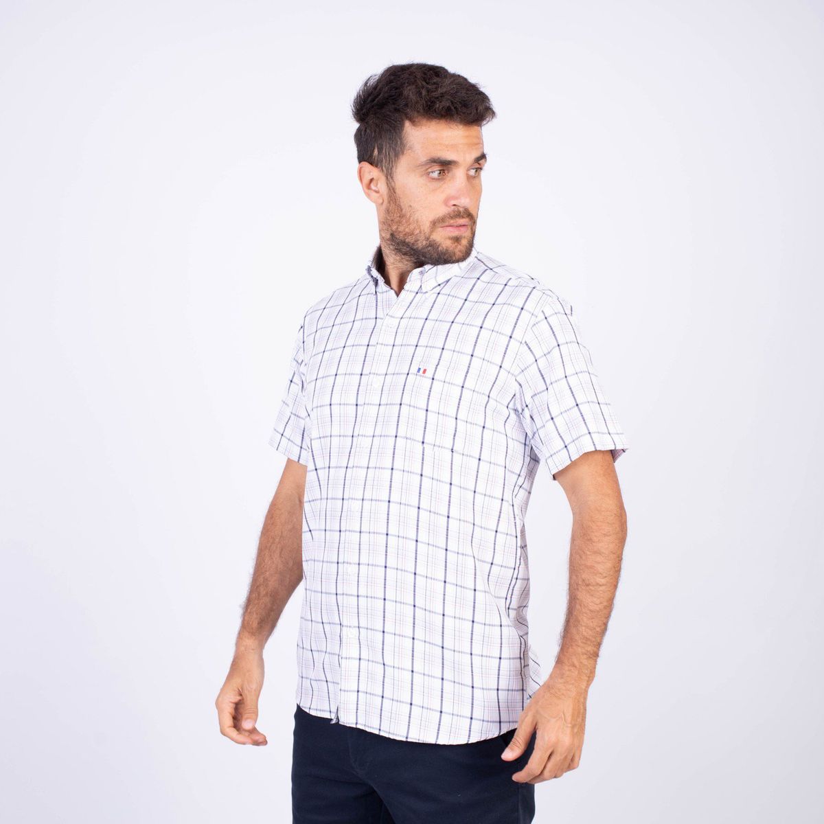 PIERRE CARDIN - Camisa Manga Corta 100% Algodón Hombre Pierre Cardin