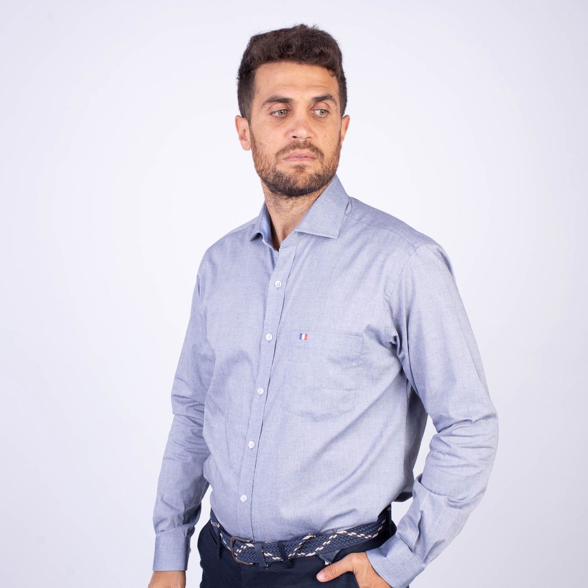 PIERRE CARDIN - Camisa Manga Larga 100% Algodón Hombre Pierre Cardin