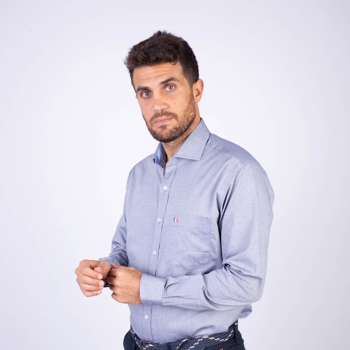 PIERRE CARDIN - Camisa Manga Larga 100% Algodón Hombre Pierre Cardin