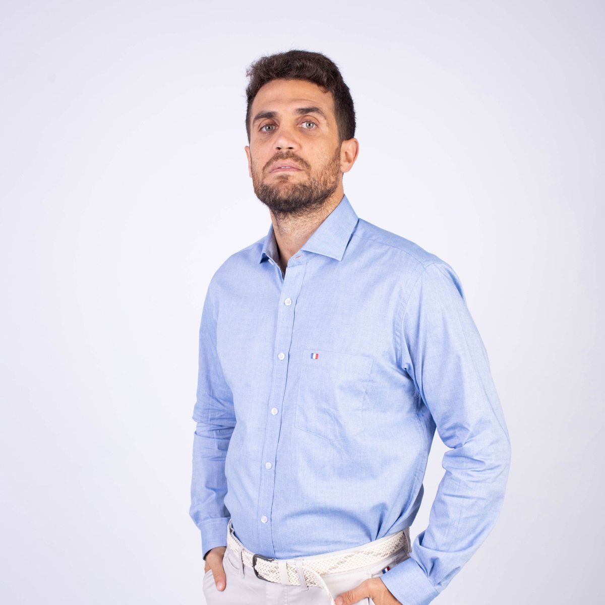 PIERRE CARDIN - Camisa Manga Larga 100% Algodón Hombre Pierre Cardin