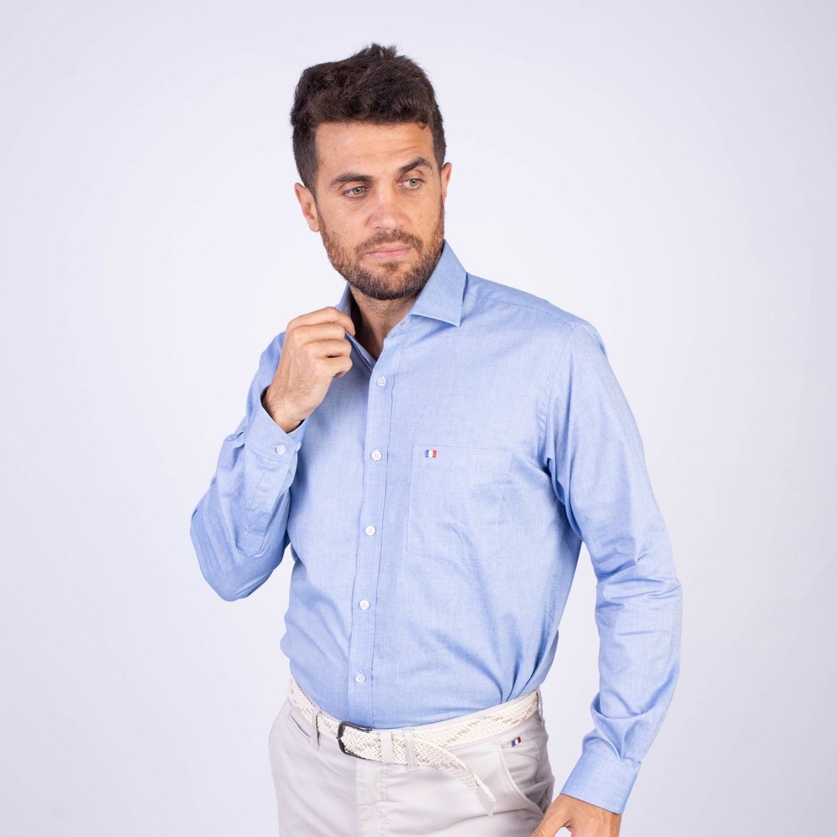 PIERRE CARDIN - Camisa Manga Larga 100% Algodón Hombre Pierre Cardin