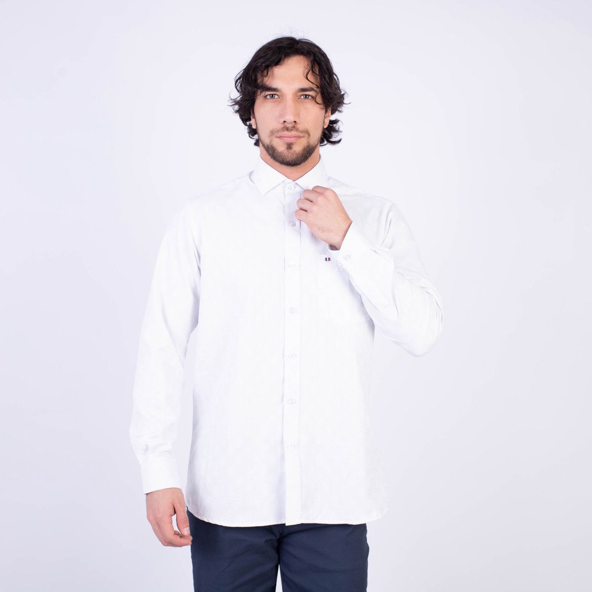 PIERRE CARDIN - Camisa Manga Larga 100% Algodón Hombre Pierre Cardin