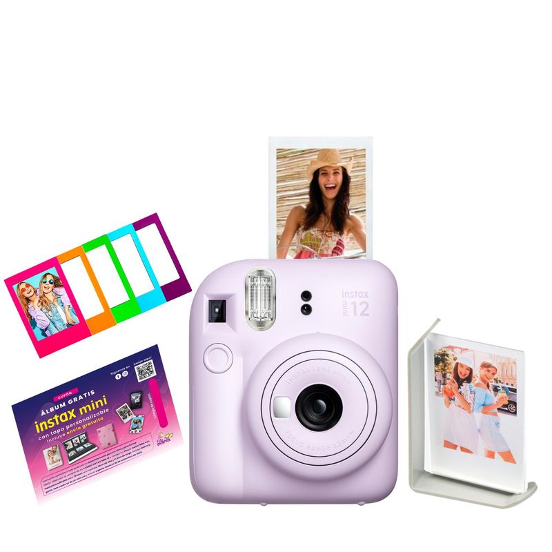 FUJI - Cámara Mini 12 Lila+kit Regalo