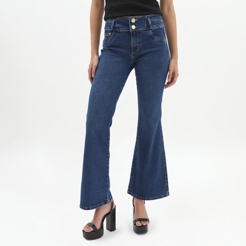 MOSSIMO - Jean Flare Tiro Alto Mujer Mossimo