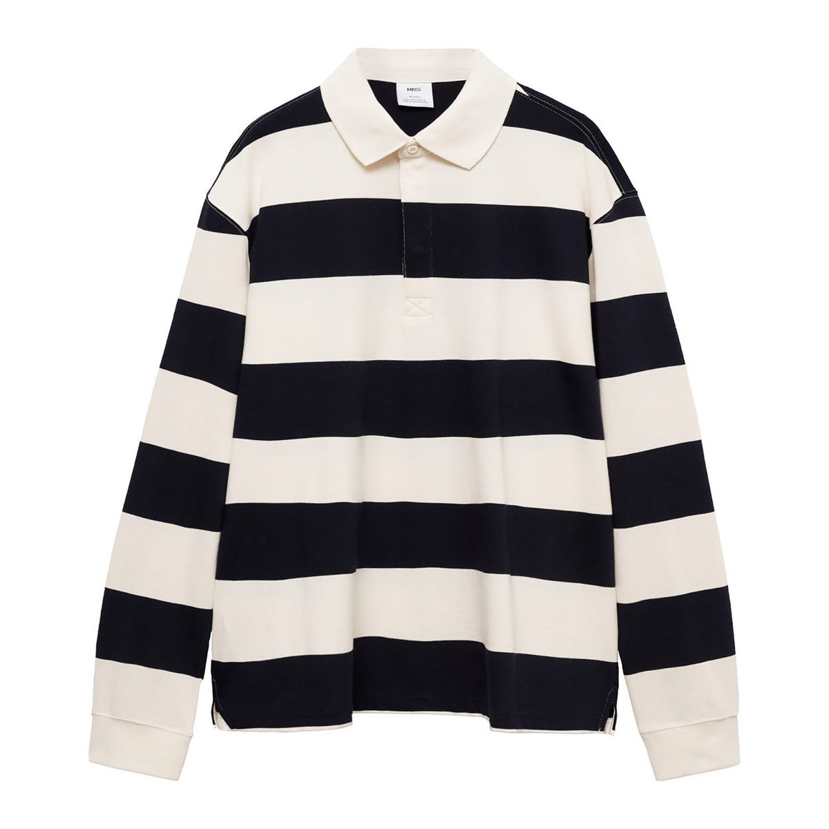 MANGO - Polo Manga Larga 100% Algodón Hombre Mango