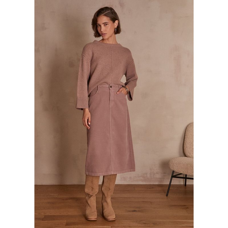 MAISON 123 - Falda Larga 100% Algodón Mujer Maison 123