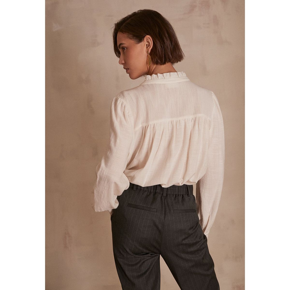 MAISON 123 - Blusa Manga Larga 100% Algodón Mujer Maison 123