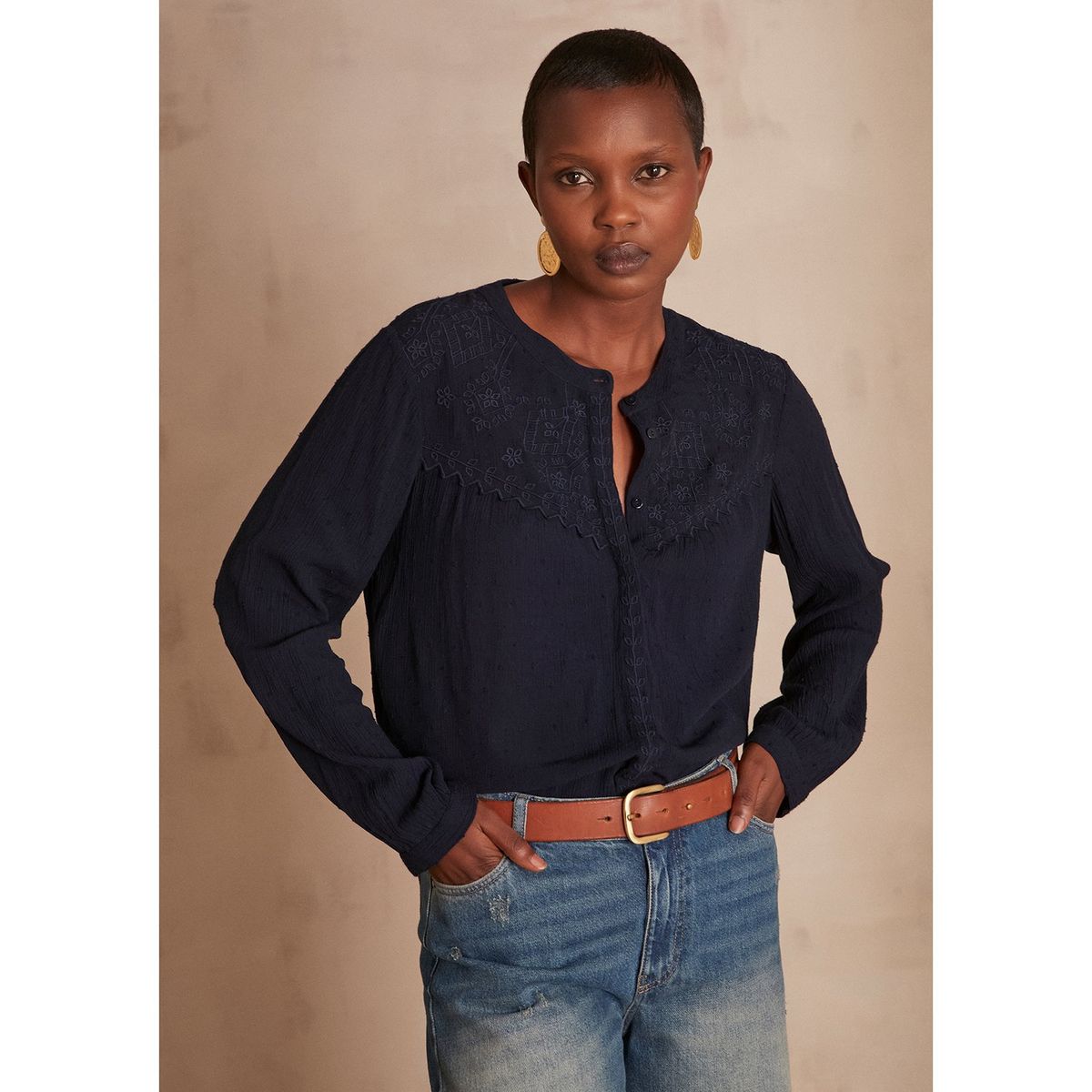 MAISON 123 - Blusa Manga Larga Mujer Maison 123