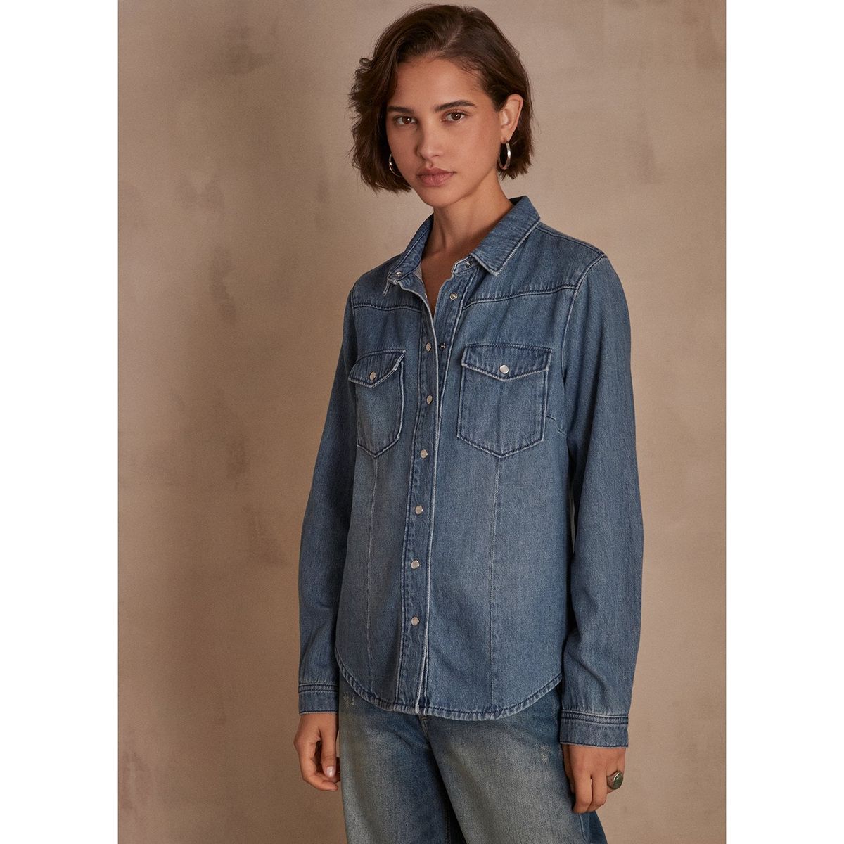 MAISON 123 - Blusa Manga Larga 100% Algodón Mujer Maison 123