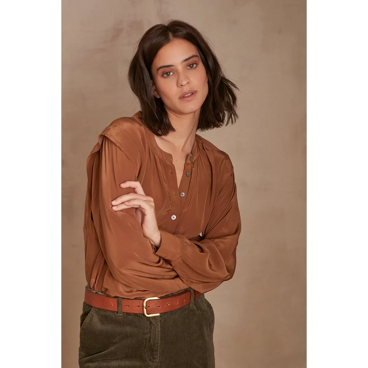 MAISON 123 - Blusa Manga Larga Casual Mujer Maison 123