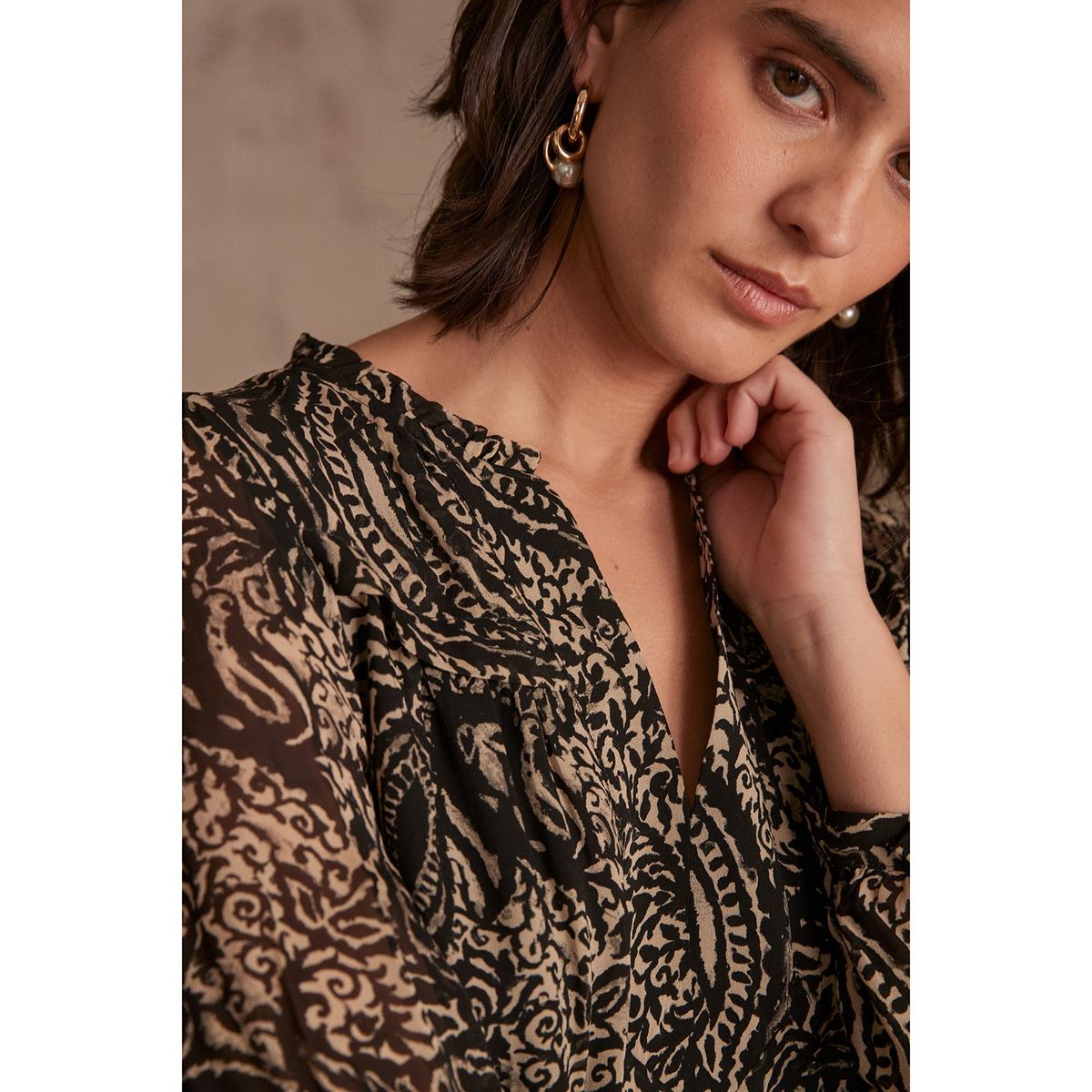 MAISON 123 - Blusa Manga Larga Mujer Maison 123