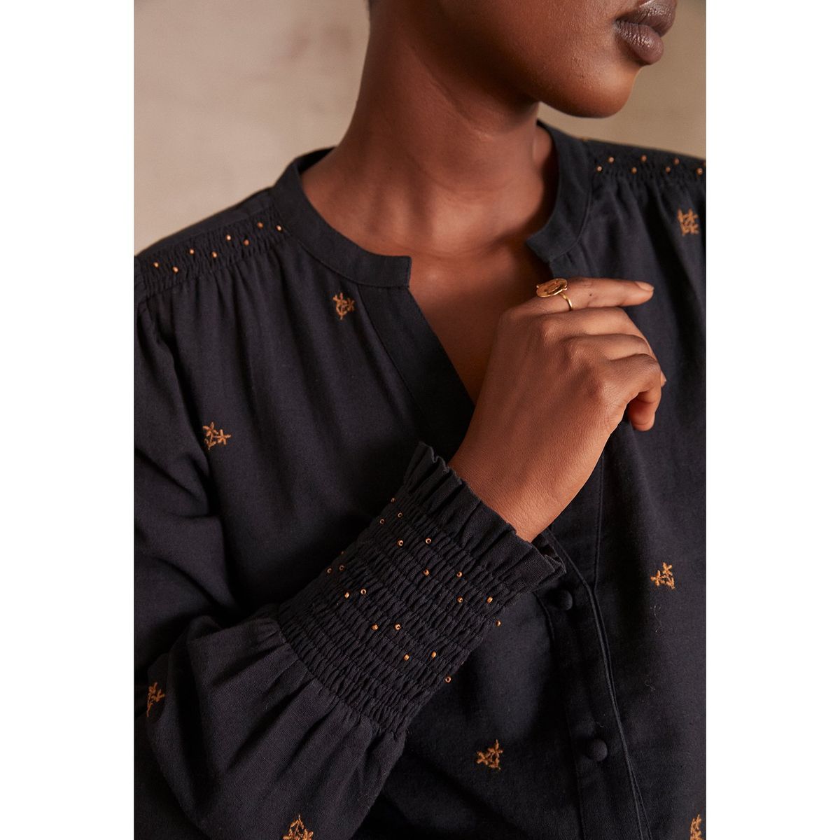 MAISON 123 - Blusa Manga Larga Algodón Mujer Maison 123