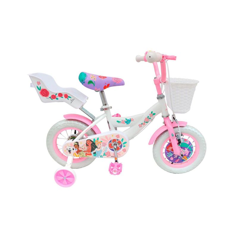 MONARK - Bicicleta Infantil  Princesas Aro 12 Blanco Rosado Monark