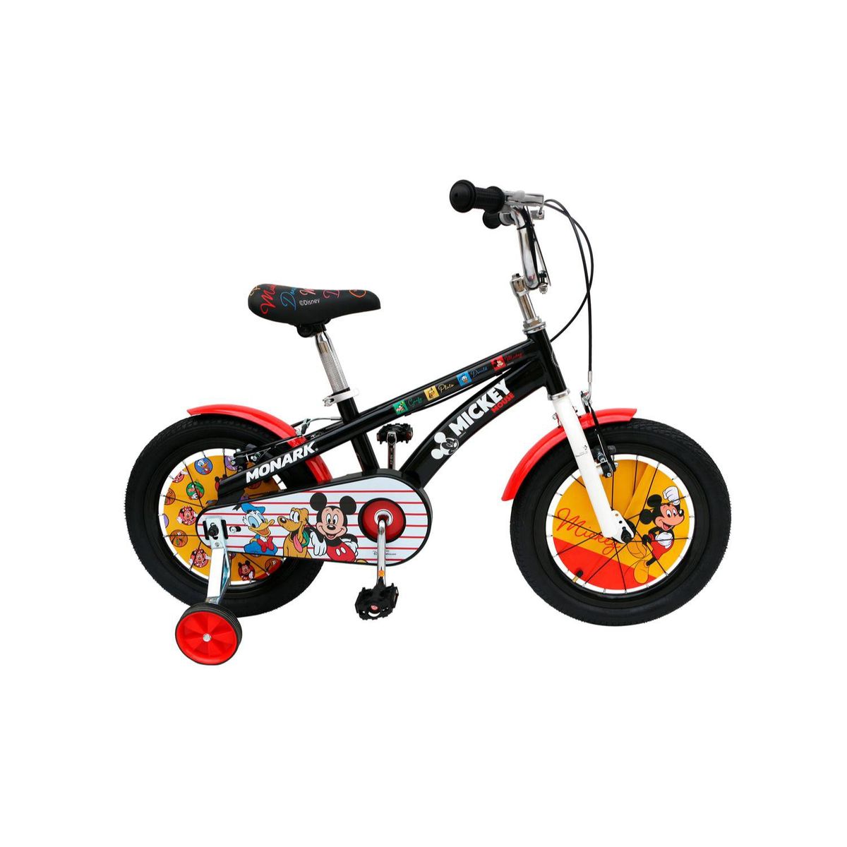 MONARK - Bicicleta Infantil  Mickey Happy Aro 16 Negro Blanco Monark