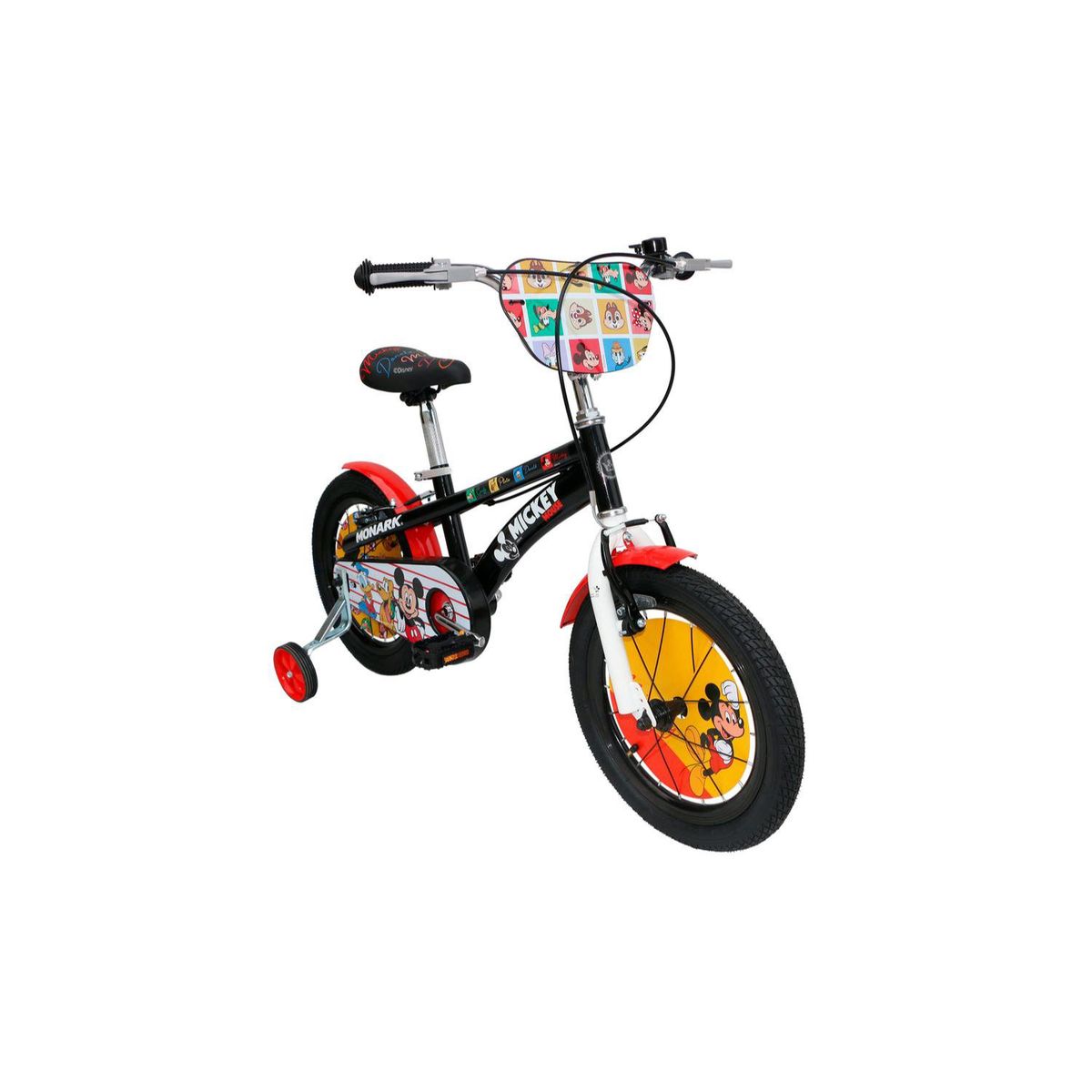 MONARK - Bicicleta Infantil  Mickey Happy Aro 16 Negro Blanco Monark