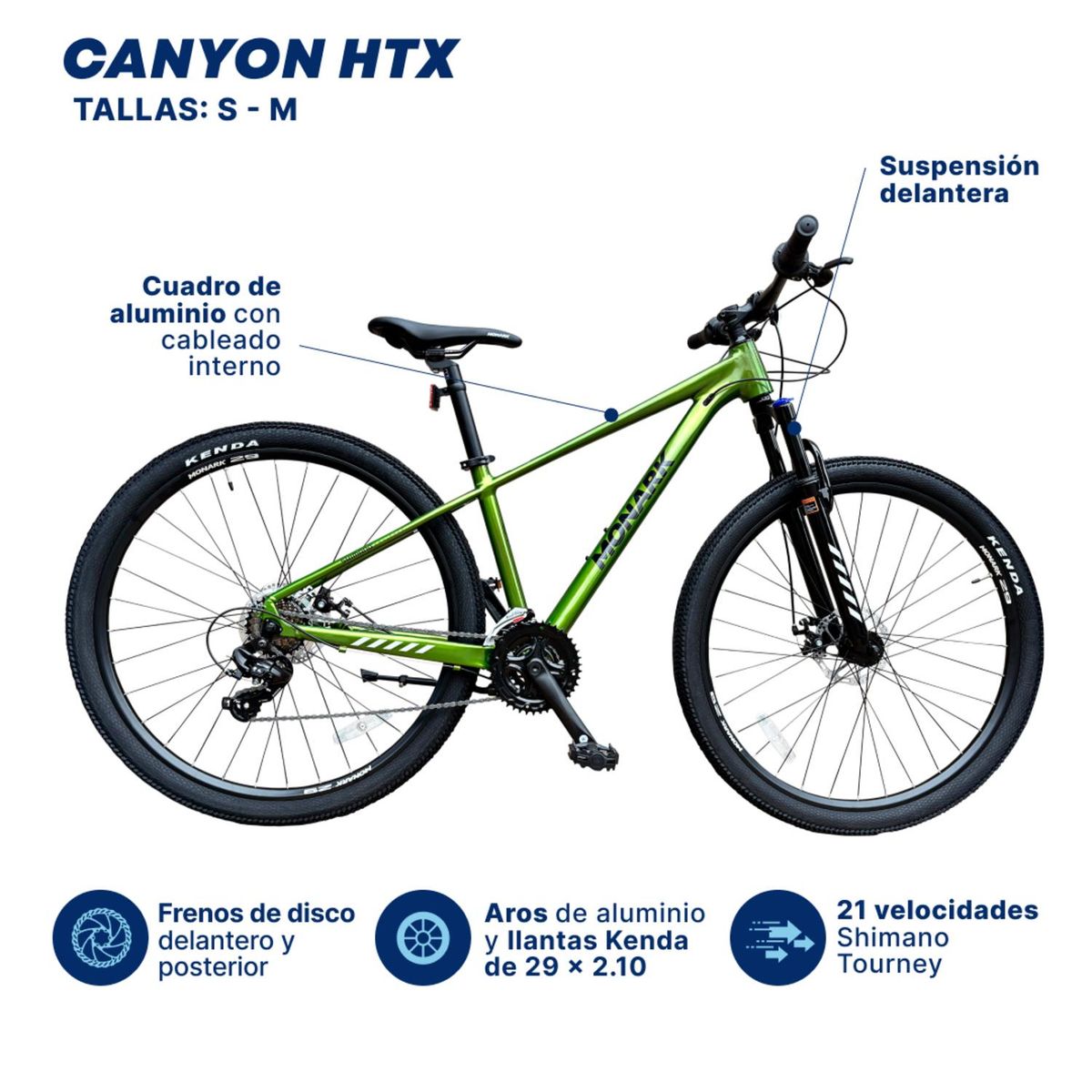 MONARK - Bicicleta Montañera  Canyon Htx Aro 29 S Salvia Monark