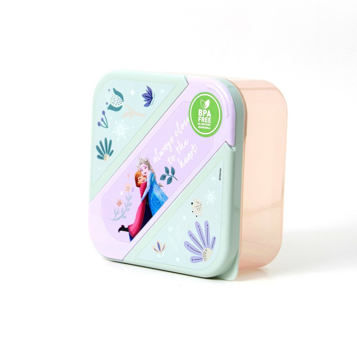 DISNEY - Hermético De 850ml Con Cubiertos Frozen Disney