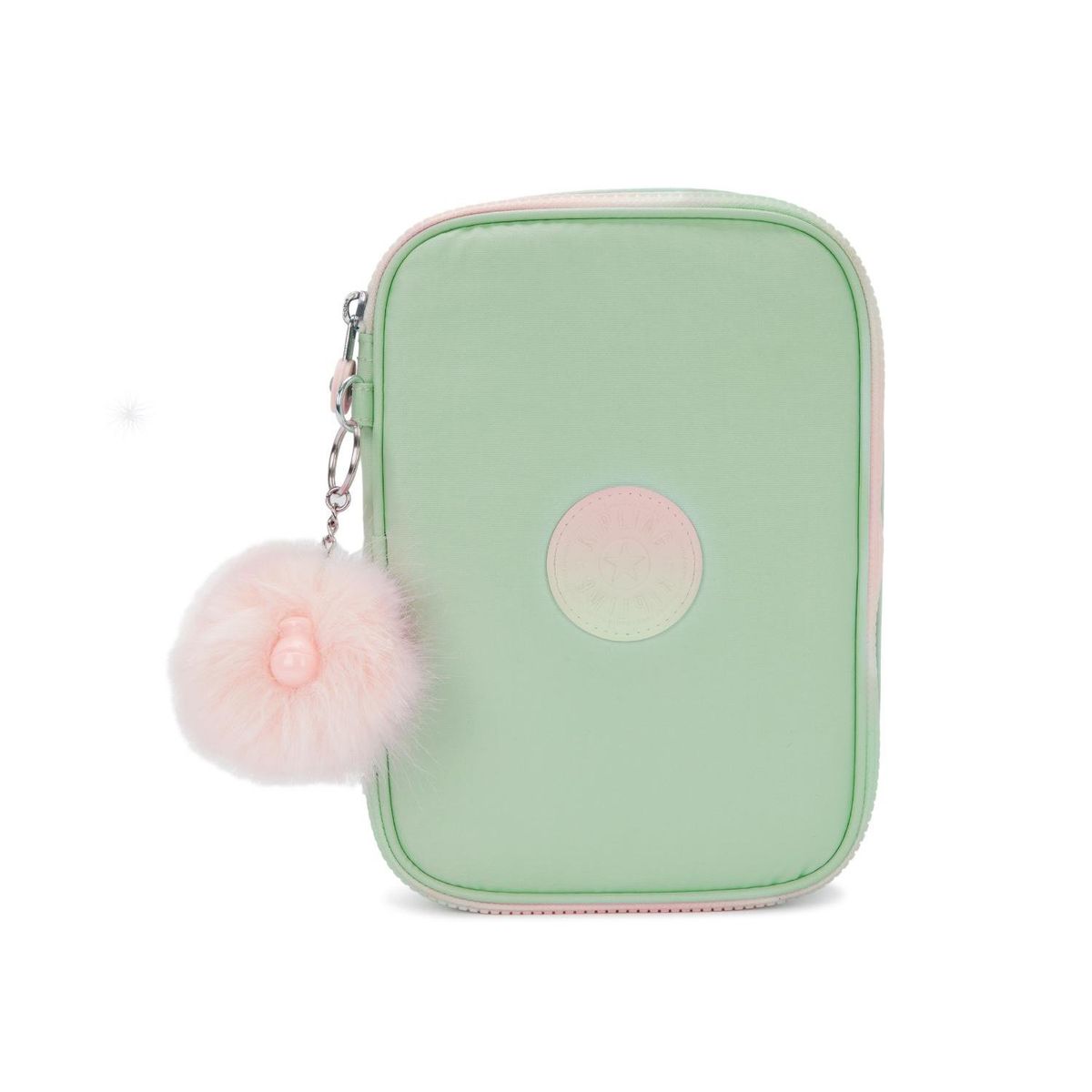 KIPLING - Cartuchera 100 Pens Soft Green Met Kipling