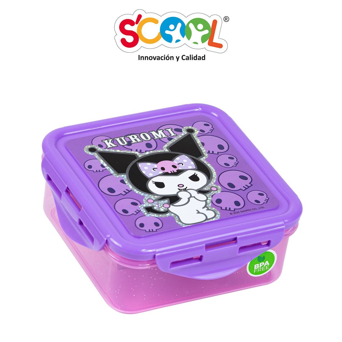 KUROMI - Taper Cuadrado 590ml Kuromi