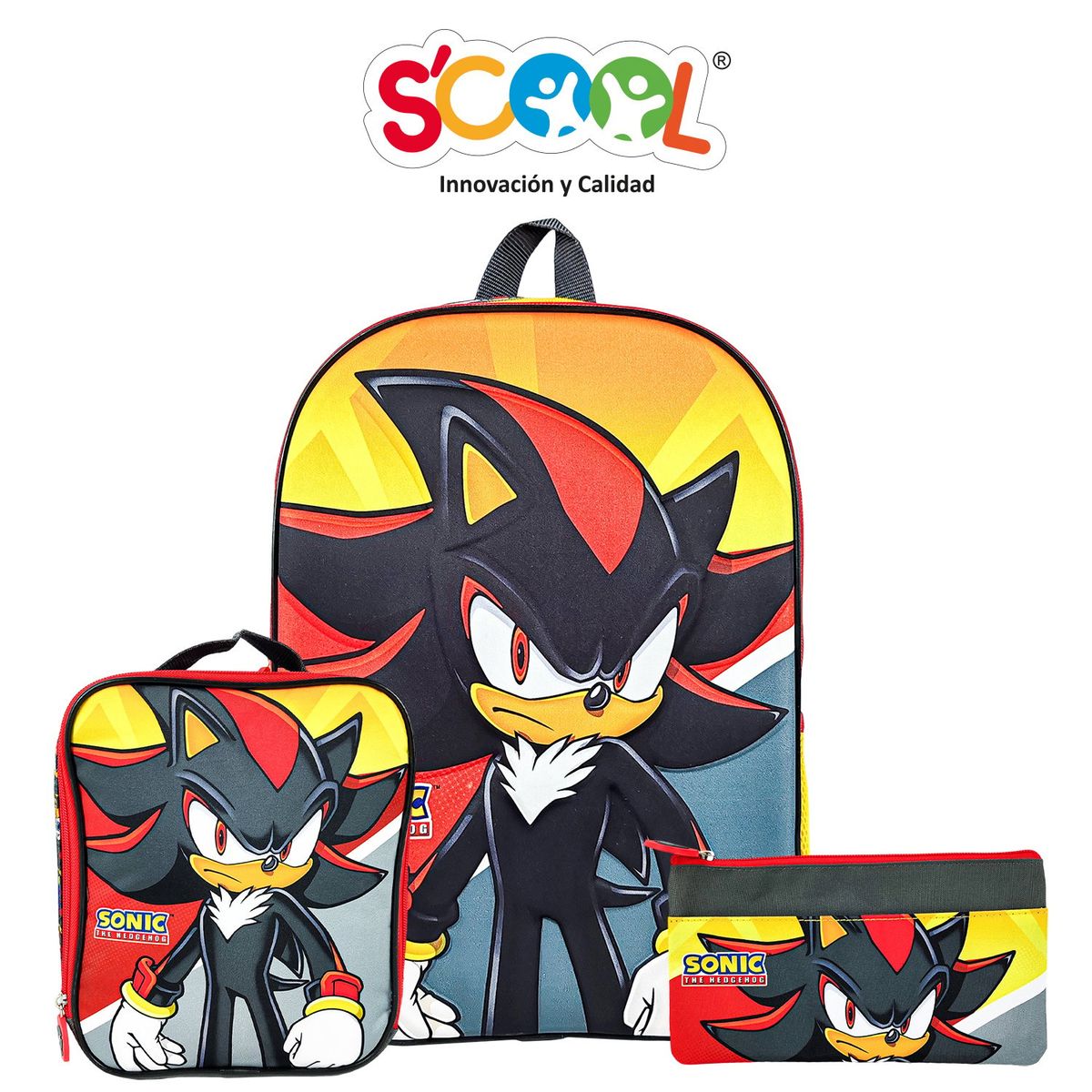 SONIC - Set Mochila Oficio Ranger 2 Bolsillos 3d Shadow