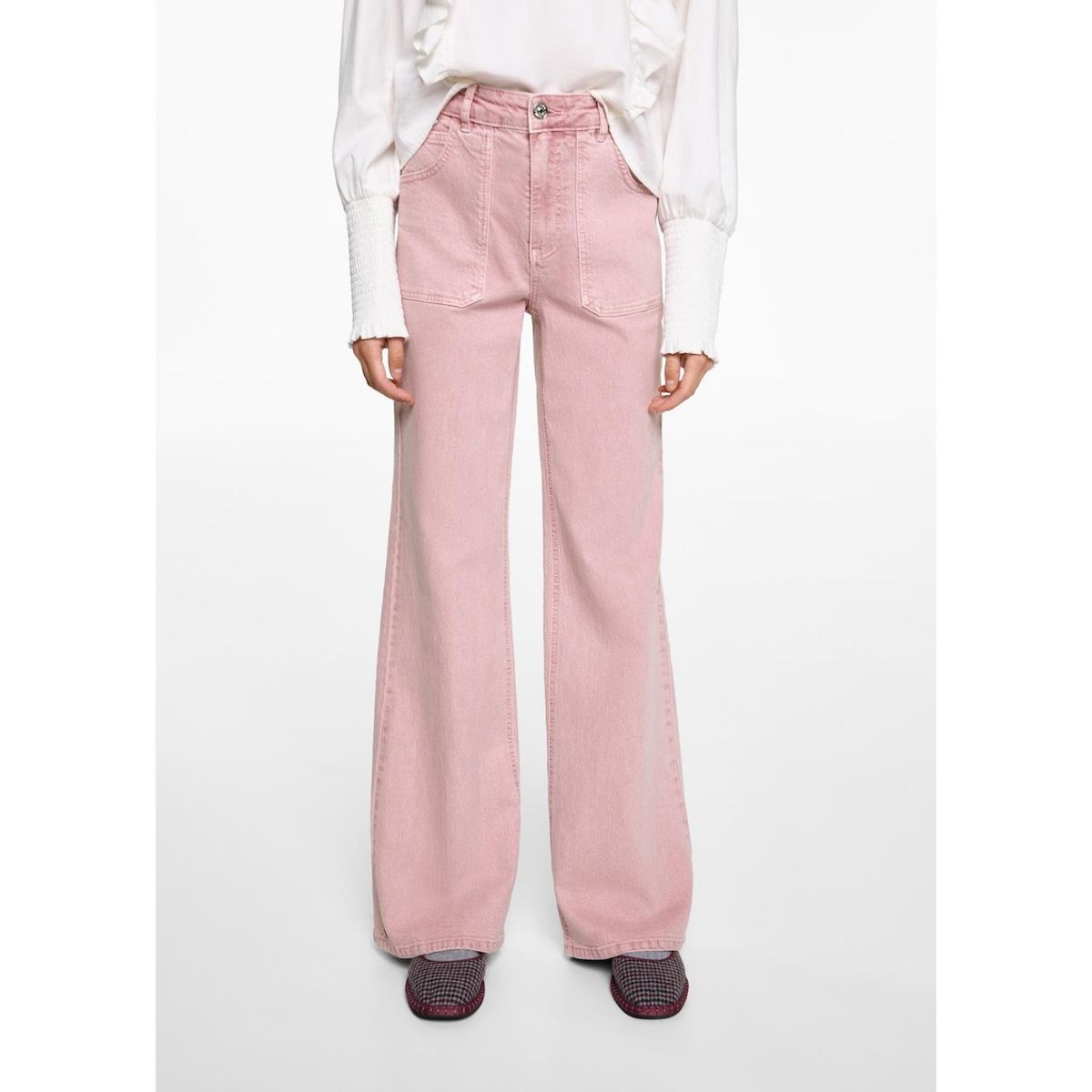 MANGO TEEN - Jean Straight Tiro Alto Mujer Mango Teen