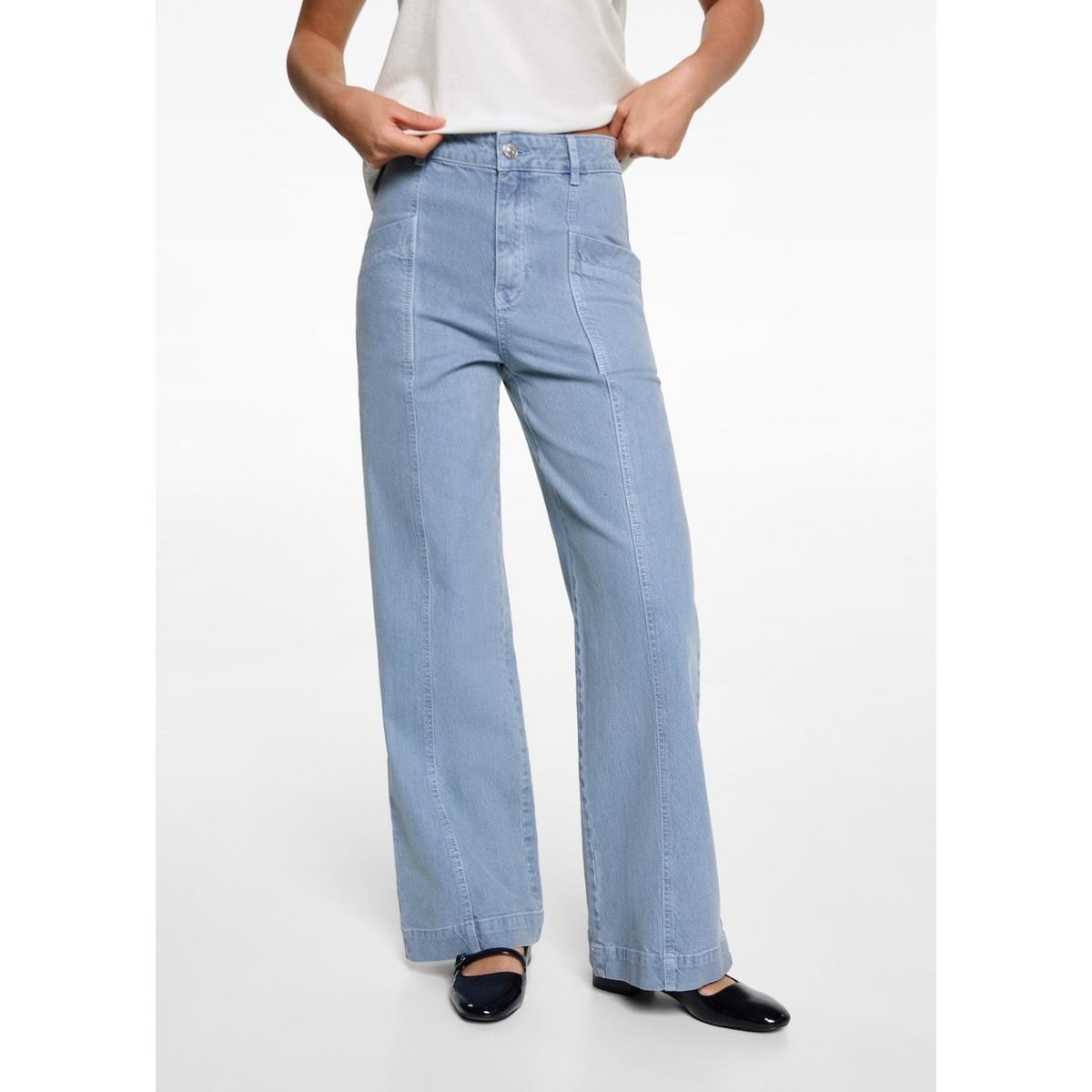 MANGO TEEN - Jean Culotte Tiro Alto Mujer Mango Teen