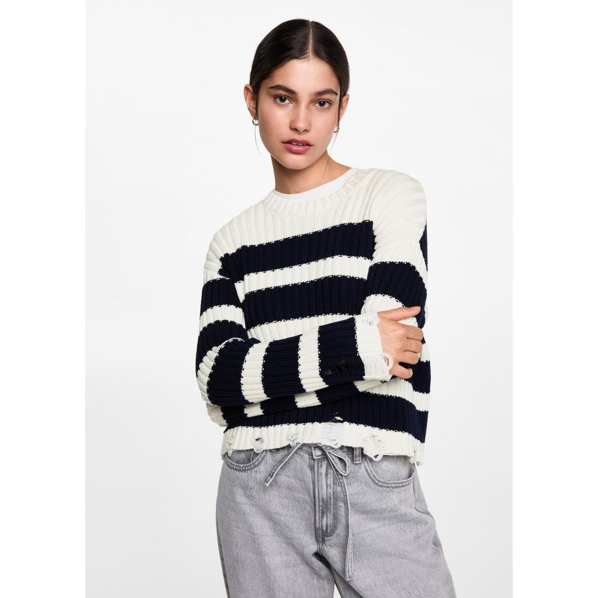 MANGO TEEN - Chompa Algodón Mujer Mango Teen