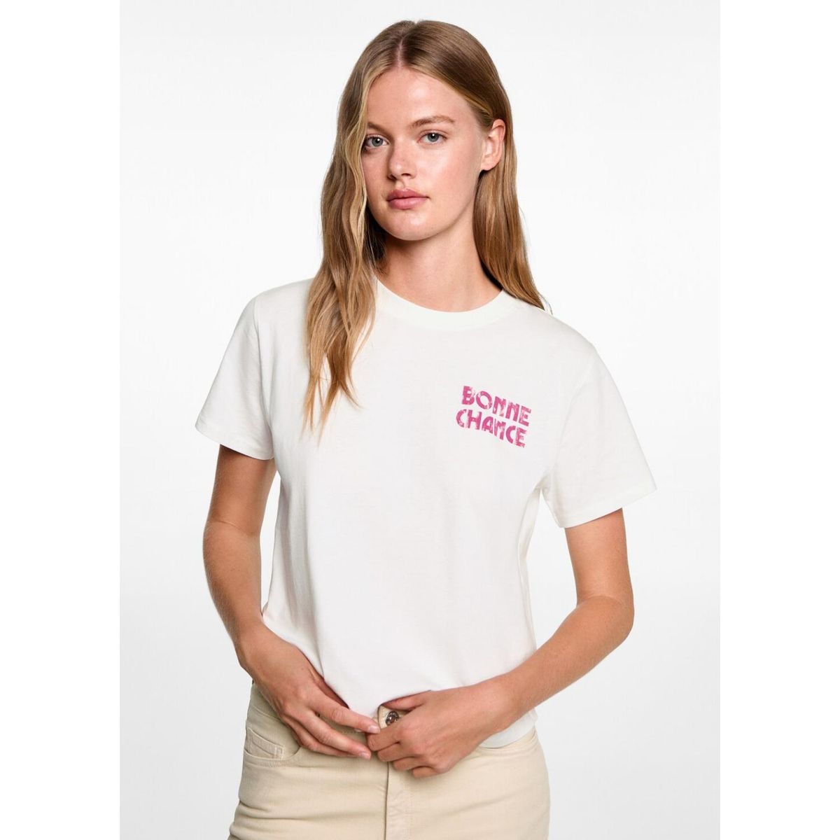 MANGO TEEN - Polo Manga Corta 100% Algodón Mujer Mango Teen