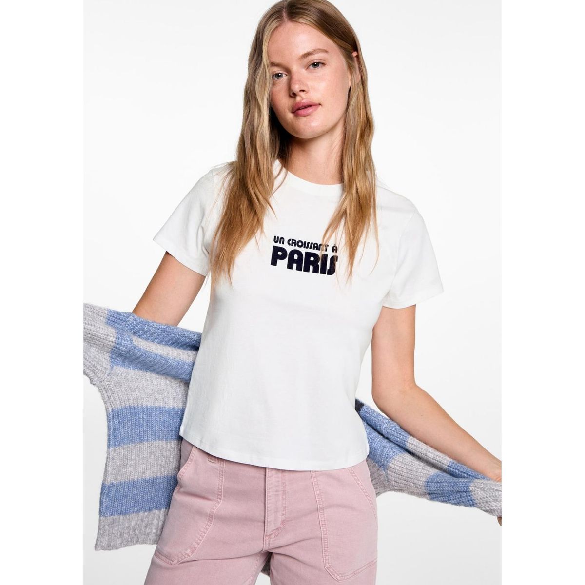 MANGO TEEN - Polo Manga Corta 100% Algodón Mujer Mango Teen