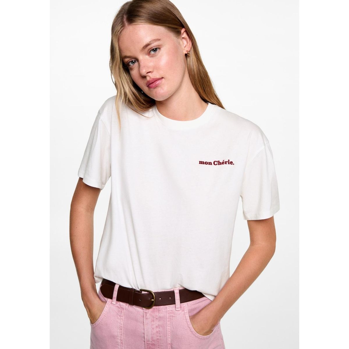 MANGO TEEN - Polo Manga Corta 100% Algodón Mujer Mango Teen