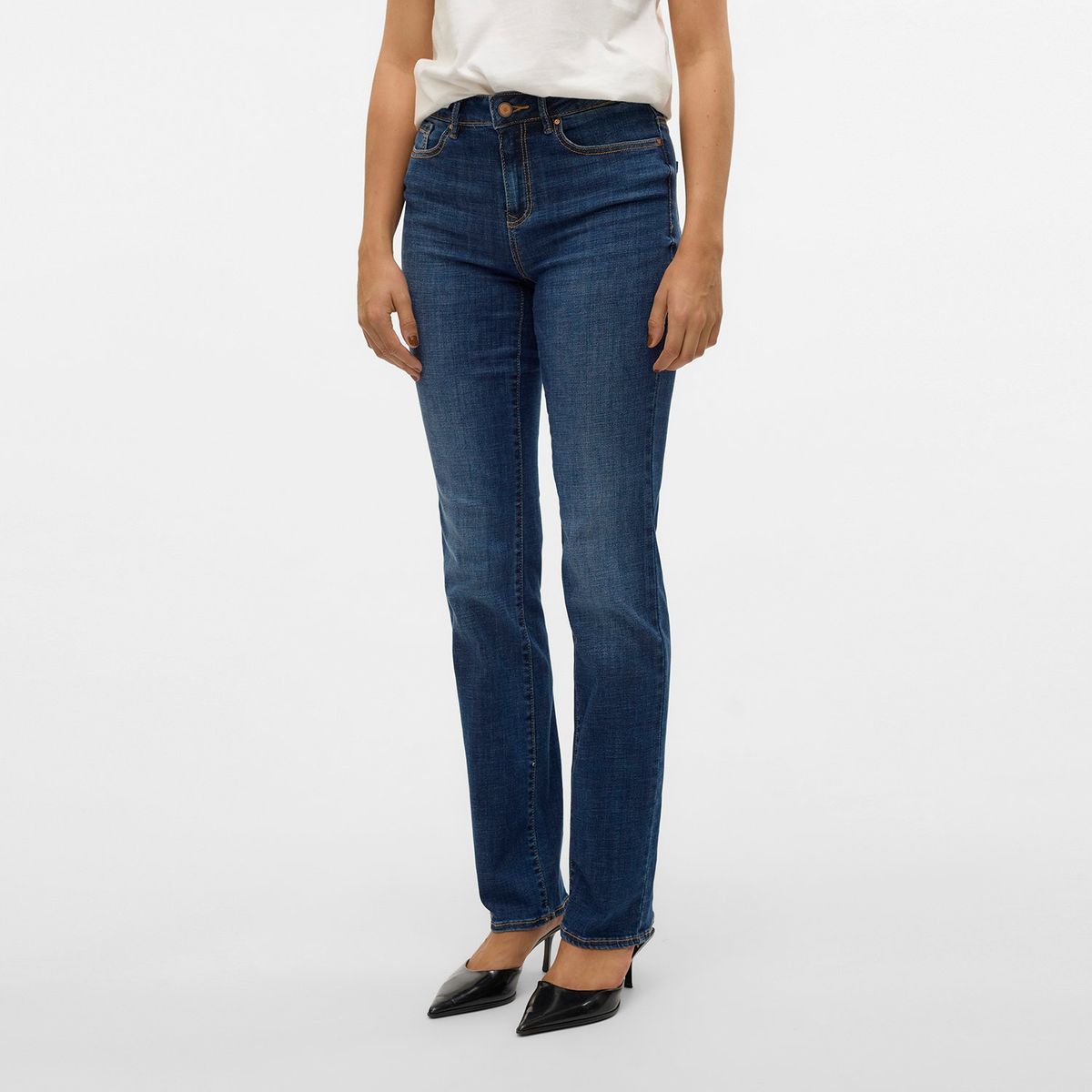 VERO MODA - Jean Straight Tiro Alto Mujer Vero Moda