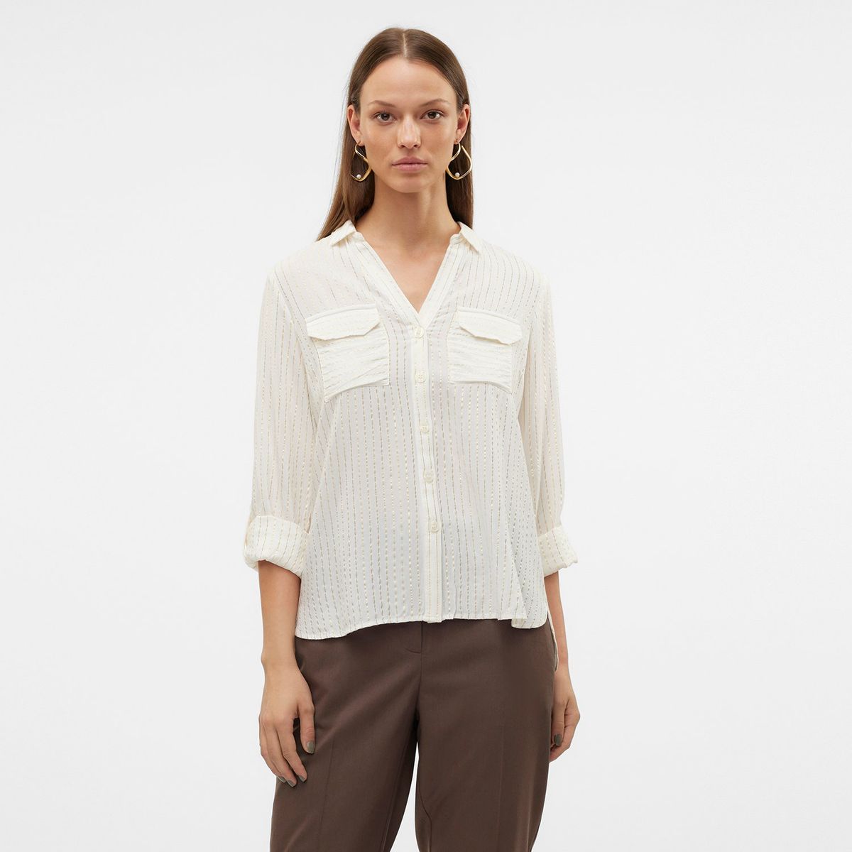 VERO MODA - Camisa Casual Manga Larga Mujer Vero Moda