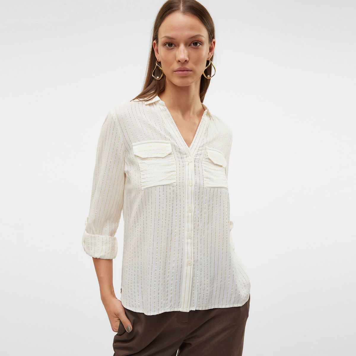 VERO MODA - Camisa Casual Manga Larga Mujer Vero Moda