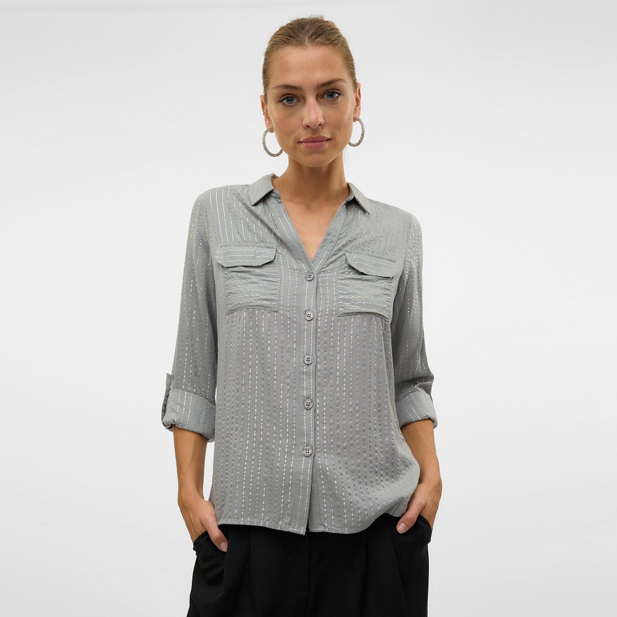 VERO MODA - Camisa Casual Manga Larga Mujer Vero Moda