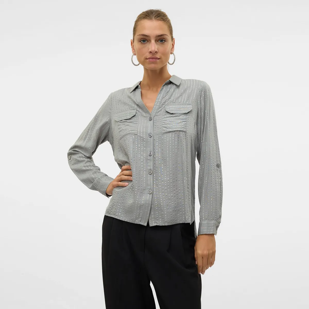 VERO MODA - Camisa Casual Manga Larga Mujer Vero Moda